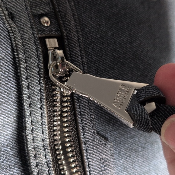 Aimee Kestenberg Denim Leather Shoulder Bag - Picture 5 of 12